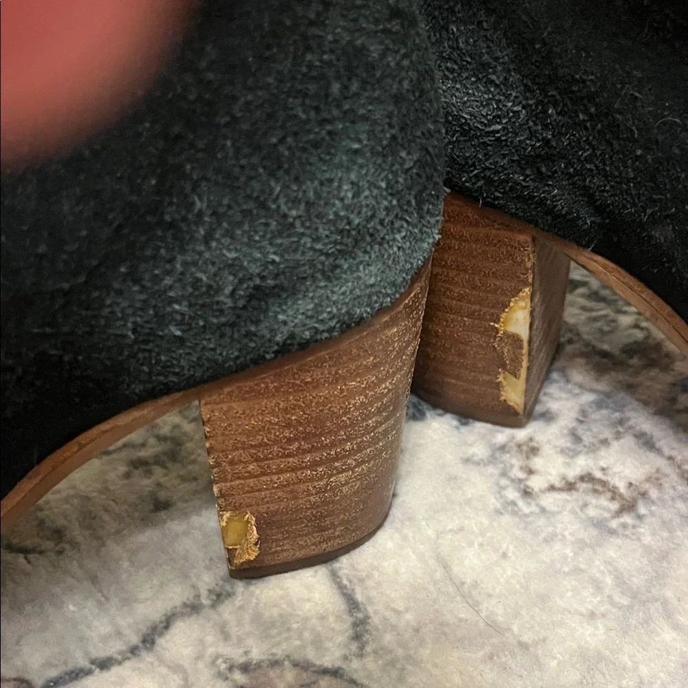 Toms Black Lace Up Women's Boots - Picture 6 of 8